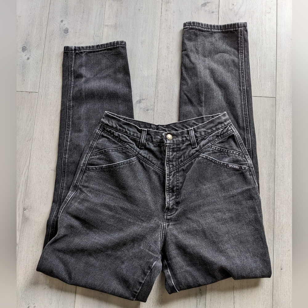 30inch waist, 34 inseam black Rockies jeans vintage